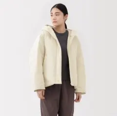 無印良品 撥水ダウンジャケット 婦人　M アイボリー