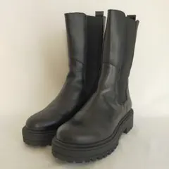 BEAUTY&YOUTH レザーミドル サイドゴア ブーツ【38】