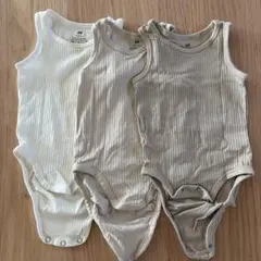 ベビー肌着 3枚セット リブ編み