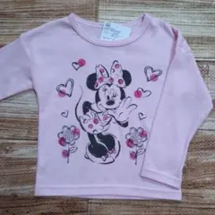 新品 未使用 ディズニー ミニー 長袖 Tシャツ ロンＴ 女の子 ピンク 100