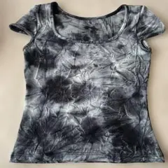 タイダイ柄 半袖Tシャツ グレー系
