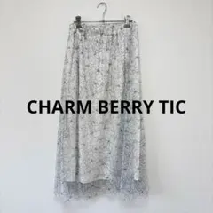 スカート 花柄シアーフレアスカート ホワイトのサムネイル