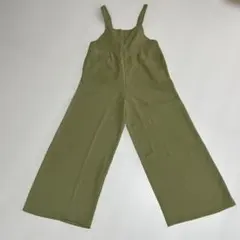 GU オリーブグリーン ワイドレッグサロペット S