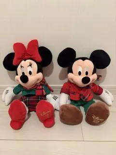 ミッキー ミニー ぬいぐるみ チェック柄 ディズニーストア