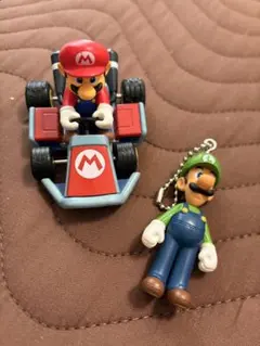 マリオカート マリオ フィギュア ルイージ ストラップ 2点セット