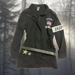 ANAP GIRL ミリタリージャケット M ブラック y2k 平成 ギャル