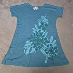 値下げ、新品　Island Style Kathy Mom 緑 植物柄 Tシャツ