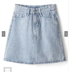 GRL デニム台形ミニスカート ライトブルー at1817 Mサイズ ミニスカ