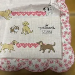 Hallmark ハンカチ 犬柄 花柄 スカラップのサムネイル