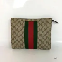 大人気】GUCCI グッチ シェリーライン クラッチバッグ GGスプリーム