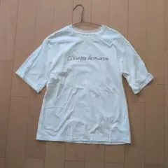 GRL レースネック ロゴTシャツ ホワイト