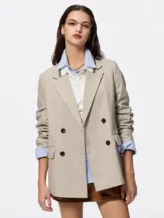 GU ダブルブレストジャケットZ ベージュ