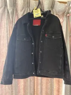 Levi's ブラックデニム ボアジャケット