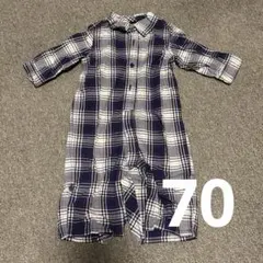 GAP チェック柄ロンパース・カバーオール