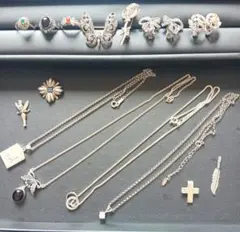 遺品整理 生前整理 全てシルバー ヴィンテージ アクセサリー15点 