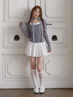 M me eme スクエアネックパフミニワンピース - メルカリ