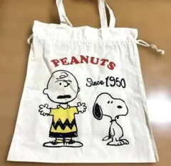 PEANUTS スヌーピー チャーリーブラウン 巾着バッグエコバッグサブバッグ