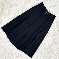 ドゥアルシーヴ ブラック スカンツ ワイドパンツ ウエストゴム ベルト付きM