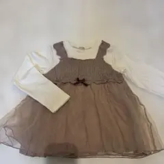 petit mainチュニック重ね着風カットソー