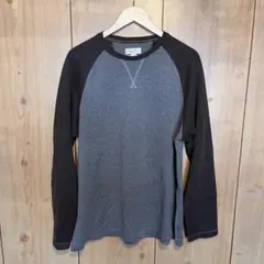 BANANA REPUBLIC ラグラン　グレー/ブラウン　80's