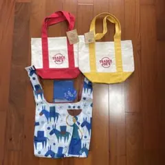 トレーダージョーズ ミニキャンバストートバッグ 2色セットとカルディのエコバッグ