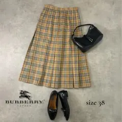 希少旧ロゴ Burberrys ノバチェック プリーツスカート 38 S相当のサムネイル