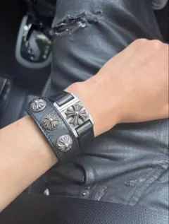 Chrome Hearts レザーブレスレットのサムネイル