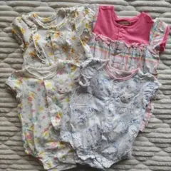 キムラタン ロンパース2枚、カバーオール2枚セット 70センチ