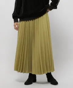 ■Niko and…ニコアンド ウールライクプリーツスカート イエロー■