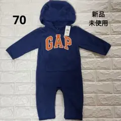 新品未使用⭐︎baby GAP フリースカバーオール くま耳付き ネイビー 70