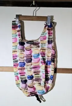 eCOniCE マカロン柄 エコバッグ コンパクト収納 美品