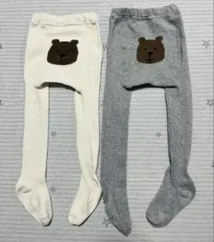 【2点セット】ベビーギャップ くまさんタイツ 2-3years