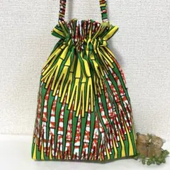 ハンドメイドのトートバッグ☆ショルダーバッグ☆巾着バッグ…アフリカ布使用
