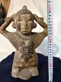 木彫 一刀彫 アイヌ メノコ 背負い坊 55㎝ オブジェ 昭和 アンティーク