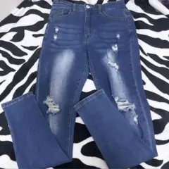 SHEIN キッズ スキニー 青 ボトムス 11-12Y