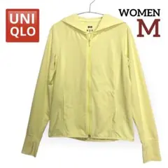 【美品】ユニクロ エアリズム UVカット ドライメッシュパーカー M イエロー
