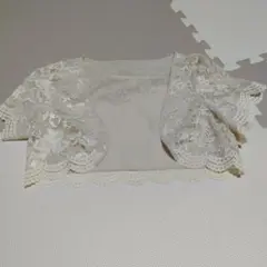 レースボレロ 半袖 ベージュ