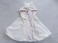 MIKIHOUSE フラワープリント ポンチョ 70-90