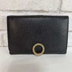 BVLGARI ブルガリブルガリ 二つ折り財布 ブラック サークルロゴのサムネイル