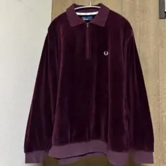 【フレッドペリー】ベロア☆トラックジャケット☆ジャージ☆アーガイル☆S〜M 茶紫 フレッドペリー】ベロア☆トラックジャケット☆ジャージ☆アーガイル