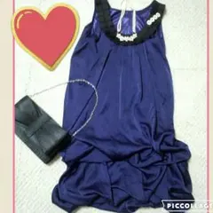 結婚式ネイビー青ドレス★セット