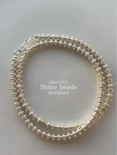 silver シルバー 925 オーバル ビーズ ネックレス 40 45 50 silver シルバー 925 オーバル ビーズ ネックレス 40 45 50 - メルカリ