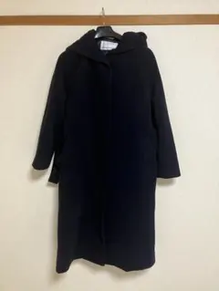 NATURAL BEAUTY BASIC フード付きロングコート ネイビー