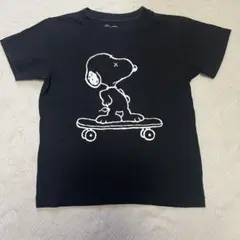 ユニクロ スヌーピー KAWS PEANUTS Tシャツ ブラック 140キッズのサムネイル