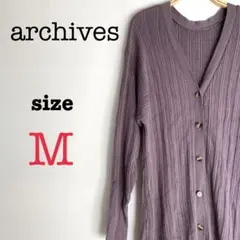 archives アルシーヴ【M】レディース　長袖ロングワンピース　パープル