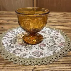 ⑤70年代 クリアプレスガラス キャンディポットS ボンボニエール 昭和レトロ プレスガラスボンボニエール