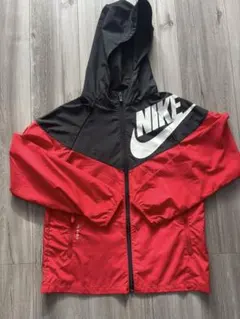美品　NIKE フード付きジャケット キッズ　M赤黒