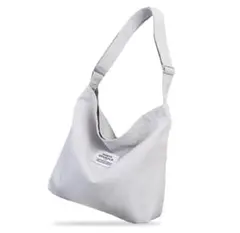 キャンバス生地 ショルダーバッグ グレー