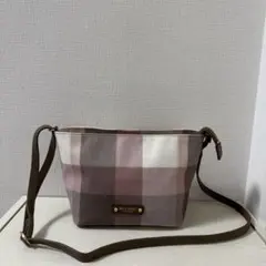 【新品同様】 ブルーレーベルクレストブリッジ ショルダーバッグ　ピンク　チェック