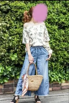goa 花柄 半袖 オフショルトップスのサムネイル